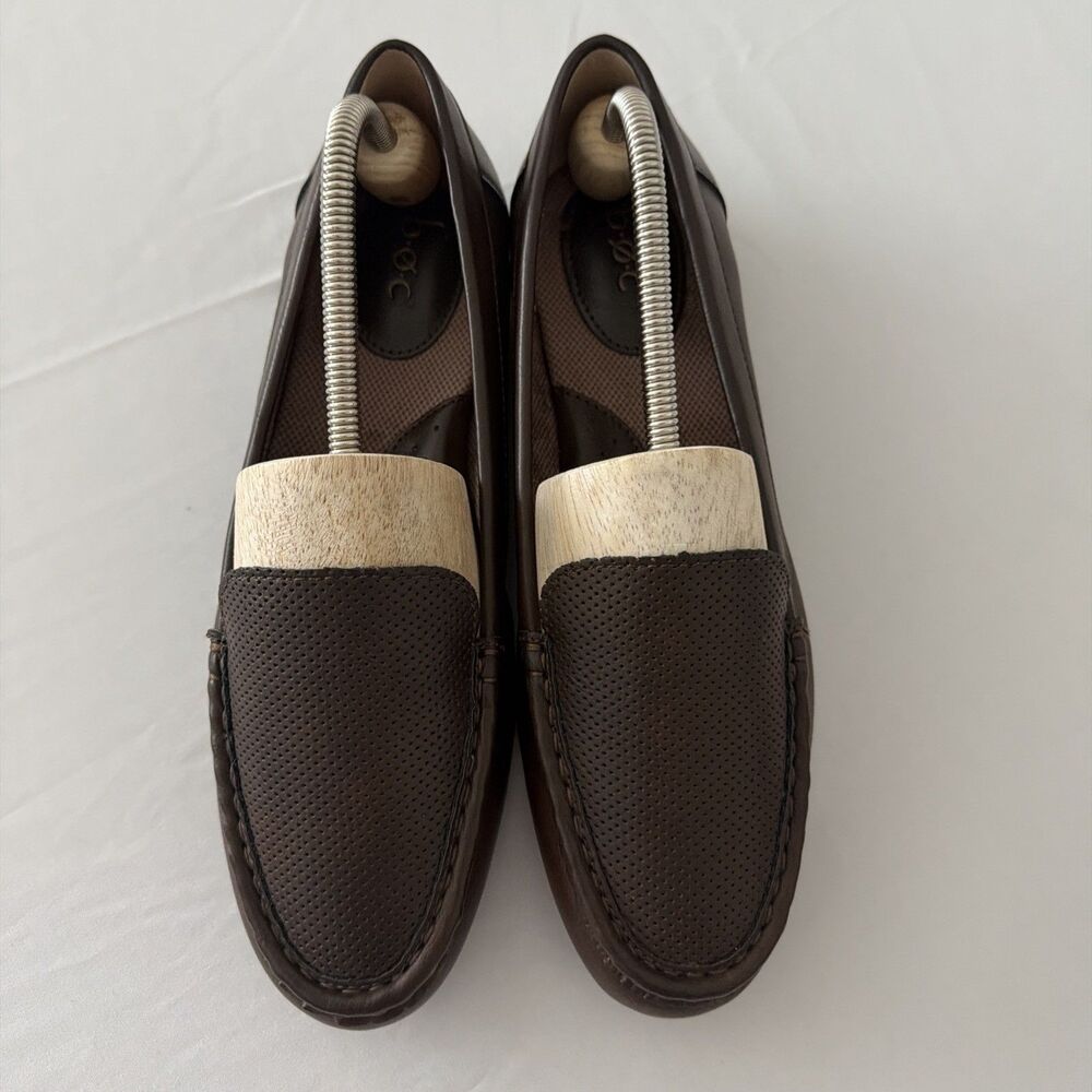 BOC Born Concept Womens 10 M Brown Loafers Slip On Shoes Faux Leather Vegan EUC - Picture 3 of 9